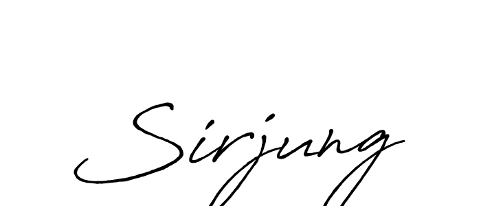 How to make Sirjung signature? Antro_Vectra_Bolder is a professional autograph style. Create handwritten signature for Sirjung name. Sirjung signature style 7 images and pictures png