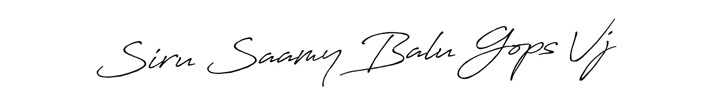 How to make Siru Saamy Balu Gops Vj name signature. Use Antro_Vectra_Bolder style for creating short signs online. This is the latest handwritten sign. Siru Saamy Balu Gops Vj signature style 7 images and pictures png