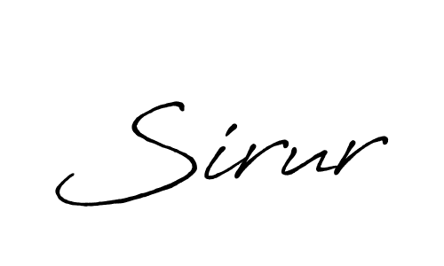 Make a beautiful signature design for name Sirur. With this signature (Antro_Vectra_Bolder) style, you can create a handwritten signature for free. Sirur signature style 7 images and pictures png