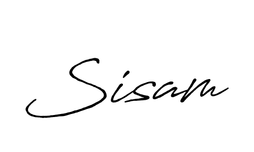 The best way (Antro_Vectra_Bolder) to make a short signature is to pick only two or three words in your name. The name Sisam include a total of six letters. For converting this name. Sisam signature style 7 images and pictures png