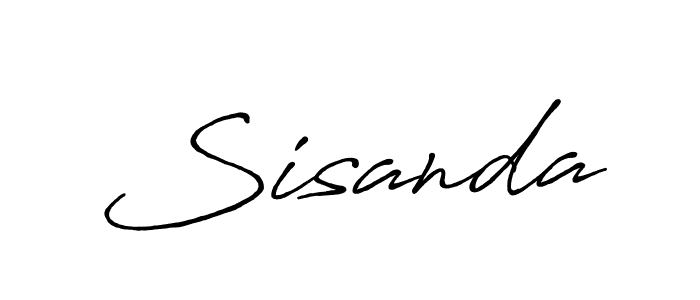 Use a signature maker to create a handwritten signature online. With this signature software, you can design (Antro_Vectra_Bolder) your own signature for name Sisanda. Sisanda signature style 7 images and pictures png