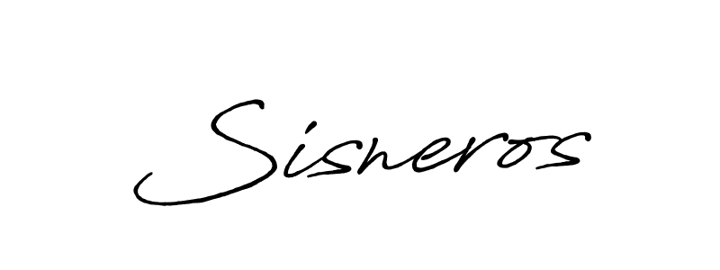 Make a beautiful signature design for name Sisneros. With this signature (Antro_Vectra_Bolder) style, you can create a handwritten signature for free. Sisneros signature style 7 images and pictures png