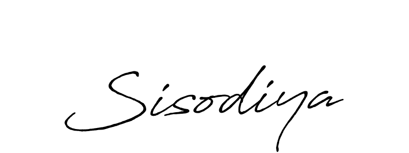 How to make Sisodiya name signature. Use Antro_Vectra_Bolder style for creating short signs online. This is the latest handwritten sign. Sisodiya signature style 7 images and pictures png