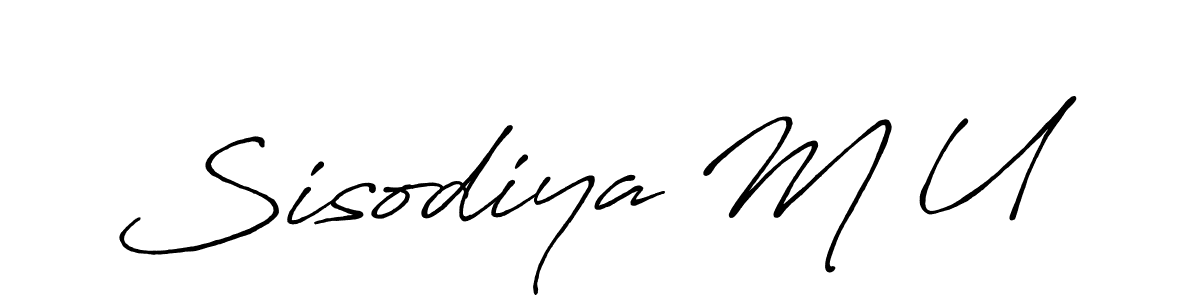 Make a beautiful signature design for name Sisodiya M U. Use this online signature maker to create a handwritten signature for free. Sisodiya M U signature style 7 images and pictures png