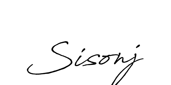 Use a signature maker to create a handwritten signature online. With this signature software, you can design (Antro_Vectra_Bolder) your own signature for name Sisonj. Sisonj signature style 7 images and pictures png