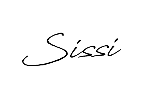 Make a beautiful signature design for name Sissi. With this signature (Antro_Vectra_Bolder) style, you can create a handwritten signature for free. Sissi signature style 7 images and pictures png