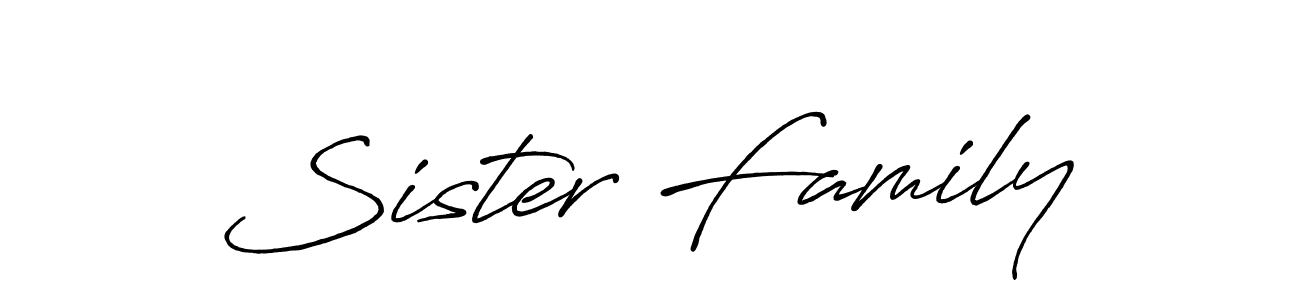 Make a beautiful signature design for name Sister Family. Use this online signature maker to create a handwritten signature for free. Sister Family signature style 7 images and pictures png