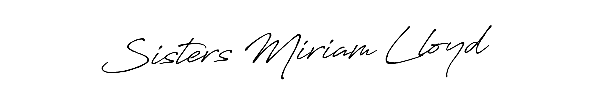 Design your own signature with our free online signature maker. With this signature software, you can create a handwritten (Antro_Vectra_Bolder) signature for name Sisters Miriam Lloyd. Sisters Miriam Lloyd signature style 7 images and pictures png