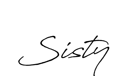 Use a signature maker to create a handwritten signature online. With this signature software, you can design (Antro_Vectra_Bolder) your own signature for name Sisty. Sisty signature style 7 images and pictures png