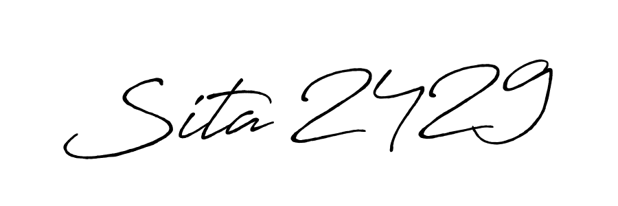 Create a beautiful signature design for name Sita 2429. With this signature (Antro_Vectra_Bolder) fonts, you can make a handwritten signature for free. Sita 2429 signature style 7 images and pictures png