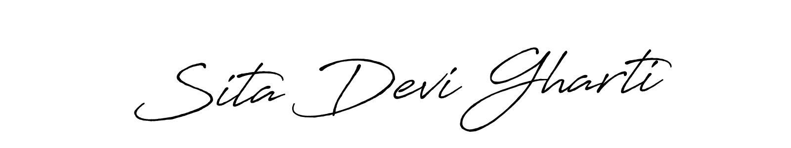 Antro_Vectra_Bolder is a professional signature style that is perfect for those who want to add a touch of class to their signature. It is also a great choice for those who want to make their signature more unique. Get Sita Devi Gharti name to fancy signature for free. Sita Devi Gharti signature style 7 images and pictures png