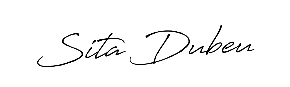 Make a beautiful signature design for name Sita Dubeu. With this signature (Antro_Vectra_Bolder) style, you can create a handwritten signature for free. Sita Dubeu signature style 7 images and pictures png