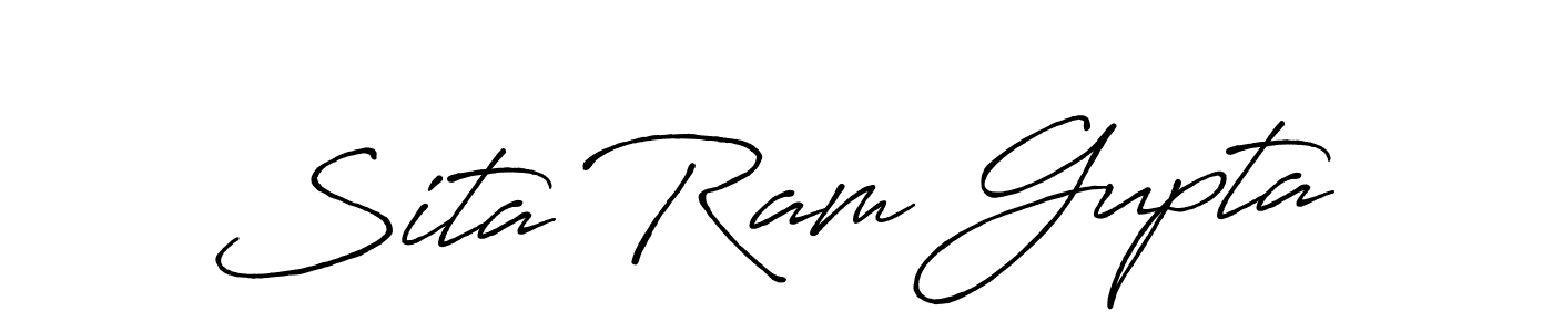 How to make Sita Ram Gupta name signature. Use Antro_Vectra_Bolder style for creating short signs online. This is the latest handwritten sign. Sita Ram Gupta signature style 7 images and pictures png