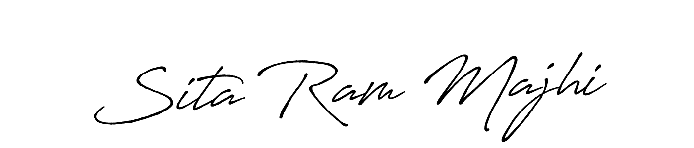 The best way (Antro_Vectra_Bolder) to make a short signature is to pick only two or three words in your name. The name Sita Ram Majhi include a total of six letters. For converting this name. Sita Ram Majhi signature style 7 images and pictures png
