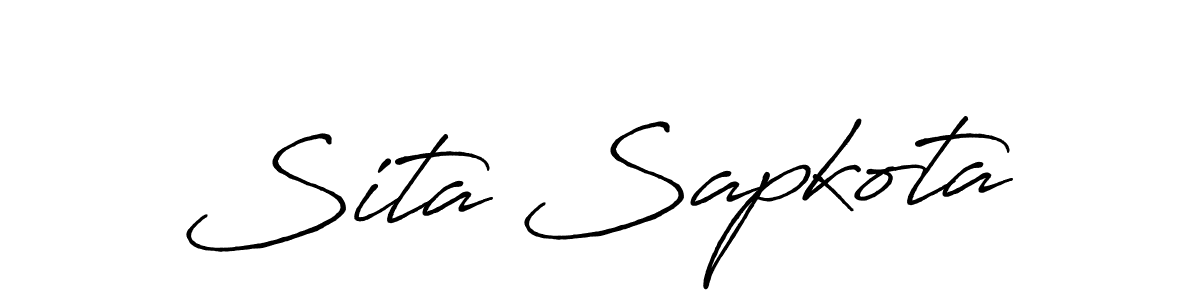 Make a short Sita Sapkota signature style. Manage your documents anywhere anytime using Antro_Vectra_Bolder. Create and add eSignatures, submit forms, share and send files easily. Sita Sapkota signature style 7 images and pictures png