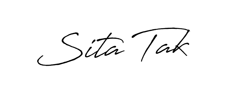 It looks lik you need a new signature style for name Sita Tak. Design unique handwritten (Antro_Vectra_Bolder) signature with our free signature maker in just a few clicks. Sita Tak signature style 7 images and pictures png