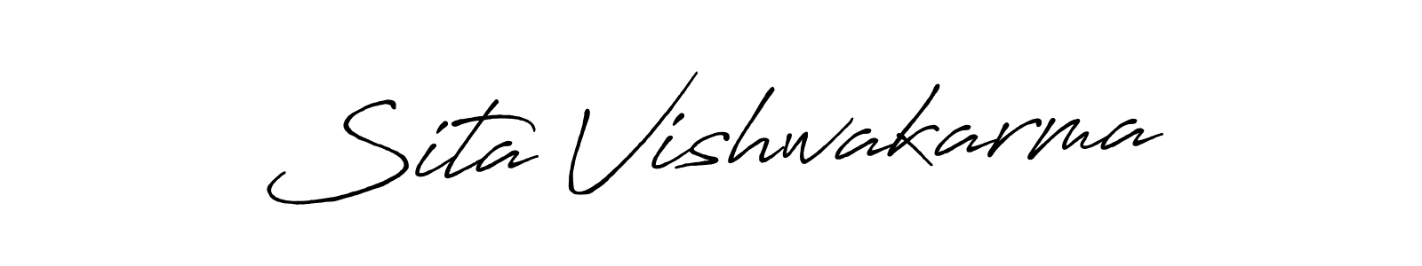 How to make Sita Vishwakarma signature? Antro_Vectra_Bolder is a professional autograph style. Create handwritten signature for Sita Vishwakarma name. Sita Vishwakarma signature style 7 images and pictures png