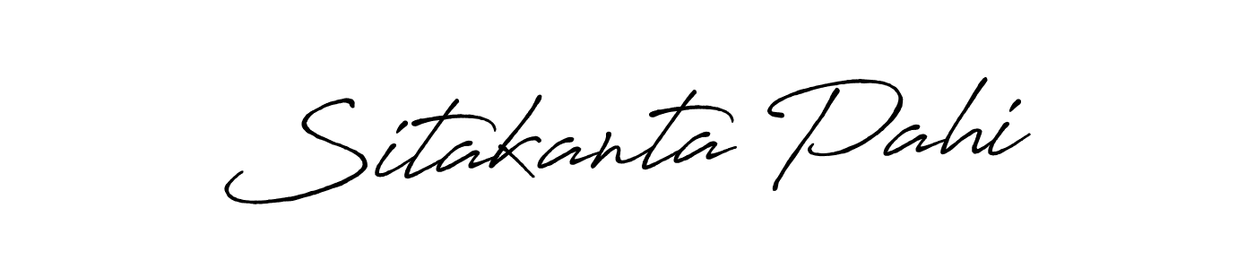 Make a beautiful signature design for name Sitakanta Pahi. With this signature (Antro_Vectra_Bolder) style, you can create a handwritten signature for free. Sitakanta Pahi signature style 7 images and pictures png