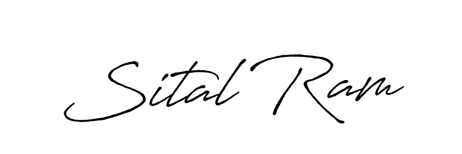 Use a signature maker to create a handwritten signature online. With this signature software, you can design (Antro_Vectra_Bolder) your own signature for name Sital Ram. Sital Ram signature style 7 images and pictures png