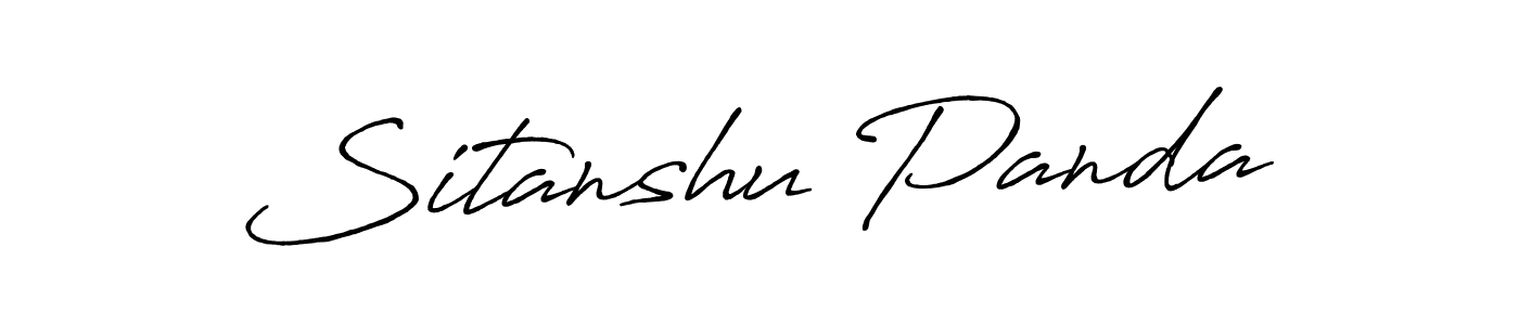 How to make Sitanshu Panda name signature. Use Antro_Vectra_Bolder style for creating short signs online. This is the latest handwritten sign. Sitanshu Panda signature style 7 images and pictures png