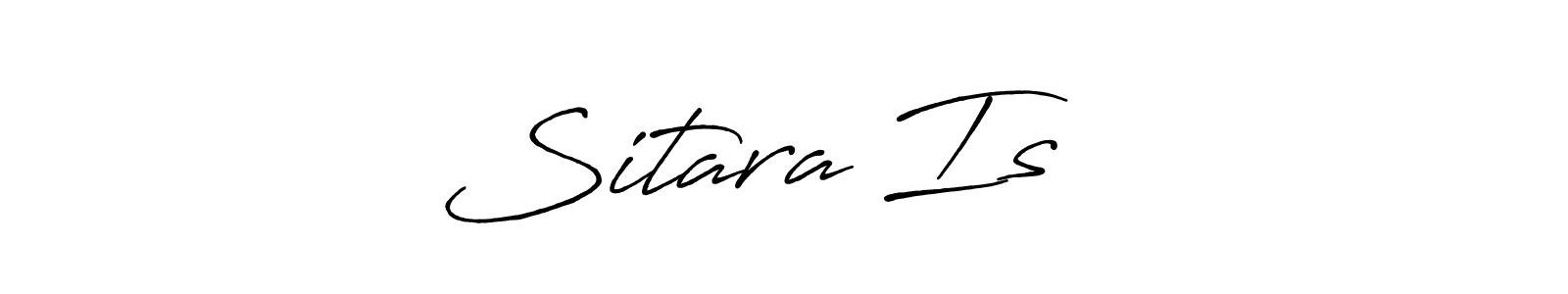 How to make Sitara Is ❤️ name signature. Use Antro_Vectra_Bolder style for creating short signs online. This is the latest handwritten sign. Sitara Is ❤️ signature style 7 images and pictures png