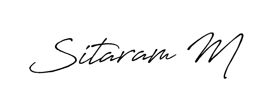 Design your own signature with our free online signature maker. With this signature software, you can create a handwritten (Antro_Vectra_Bolder) signature for name Sitaram M. Sitaram M signature style 7 images and pictures png