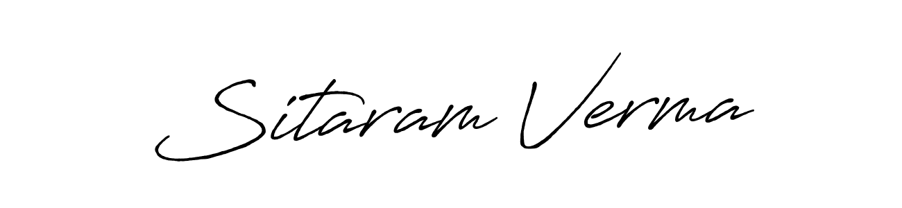Also we have Sitaram Verma name is the best signature style. Create professional handwritten signature collection using Antro_Vectra_Bolder autograph style. Sitaram Verma signature style 7 images and pictures png
