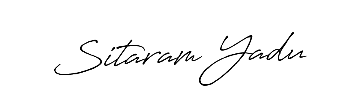 Similarly Antro_Vectra_Bolder is the best handwritten signature design. Signature creator online .You can use it as an online autograph creator for name Sitaram Yadu. Sitaram Yadu signature style 7 images and pictures png