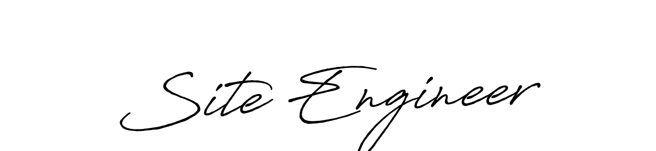 Also You can easily find your signature by using the search form. We will create Site Engineer name handwritten signature images for you free of cost using Antro_Vectra_Bolder sign style. Site Engineer signature style 7 images and pictures png
