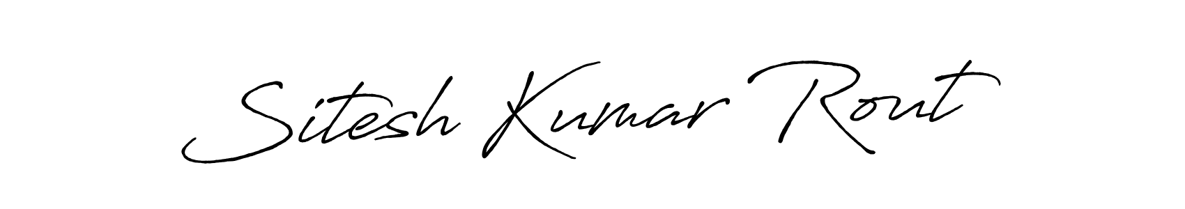 Create a beautiful signature design for name Sitesh Kumar Rout. With this signature (Antro_Vectra_Bolder) fonts, you can make a handwritten signature for free. Sitesh Kumar Rout signature style 7 images and pictures png