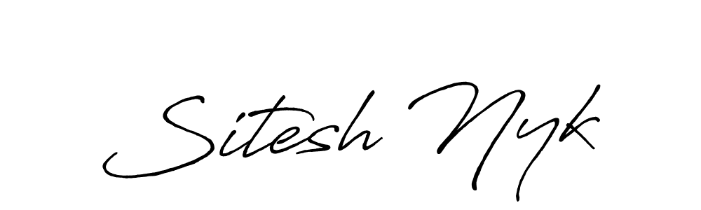Once you've used our free online signature maker to create your best signature Antro_Vectra_Bolder style, it's time to enjoy all of the benefits that Sitesh Nyk name signing documents. Sitesh Nyk signature style 7 images and pictures png
