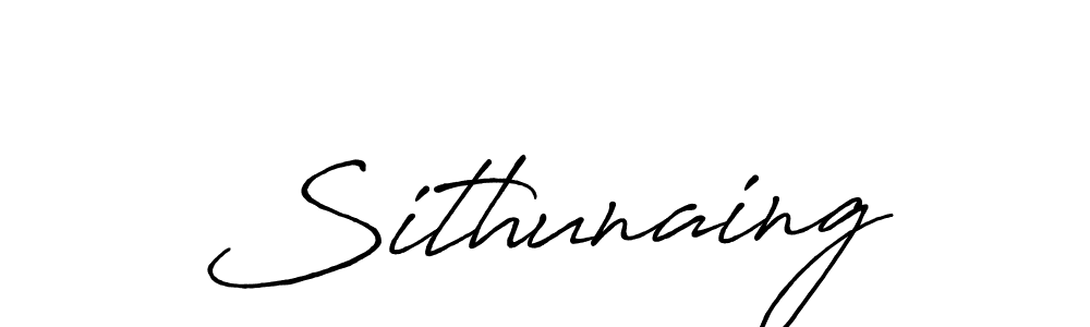 Design your own signature with our free online signature maker. With this signature software, you can create a handwritten (Antro_Vectra_Bolder) signature for name Sithunaing. Sithunaing signature style 7 images and pictures png