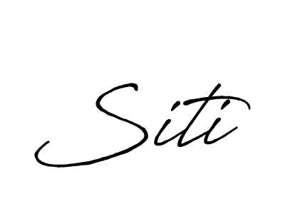 Make a beautiful signature design for name Siti. With this signature (Antro_Vectra_Bolder) style, you can create a handwritten signature for free. Siti signature style 7 images and pictures png