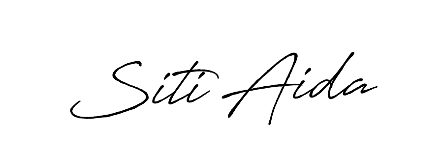 Siti Aida stylish signature style. Best Handwritten Sign (Antro_Vectra_Bolder) for my name. Handwritten Signature Collection Ideas for my name Siti Aida. Siti Aida signature style 7 images and pictures png