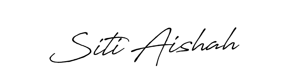 Also we have Siti Aishah name is the best signature style. Create professional handwritten signature collection using Antro_Vectra_Bolder autograph style. Siti Aishah signature style 7 images and pictures png