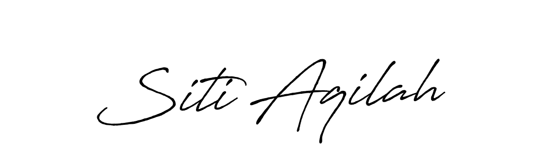 It looks lik you need a new signature style for name Siti Aqilah. Design unique handwritten (Antro_Vectra_Bolder) signature with our free signature maker in just a few clicks. Siti Aqilah signature style 7 images and pictures png