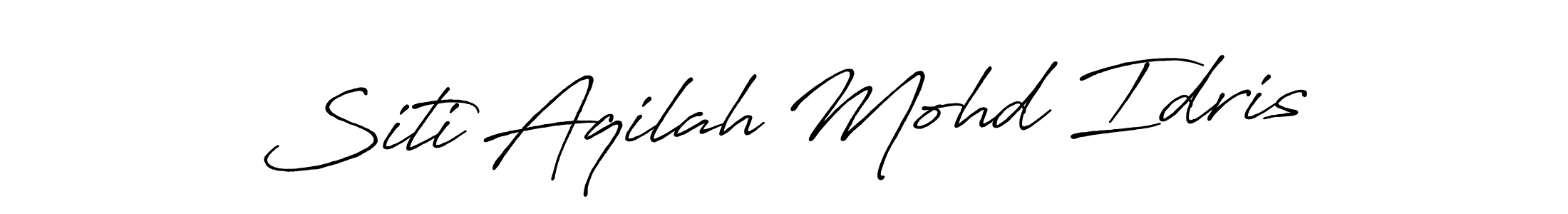 Also You can easily find your signature by using the search form. We will create Siti Aqilah Mohd Idris name handwritten signature images for you free of cost using Antro_Vectra_Bolder sign style. Siti Aqilah Mohd Idris signature style 7 images and pictures png