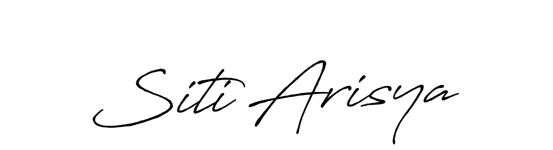 Similarly Antro_Vectra_Bolder is the best handwritten signature design. Signature creator online .You can use it as an online autograph creator for name Siti Arisya. Siti Arisya signature style 7 images and pictures png