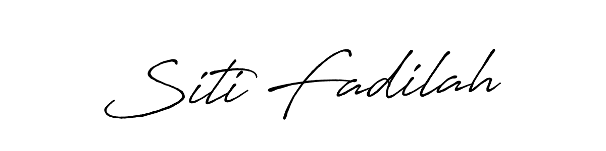 Create a beautiful signature design for name Siti Fadilah. With this signature (Antro_Vectra_Bolder) fonts, you can make a handwritten signature for free. Siti Fadilah signature style 7 images and pictures png