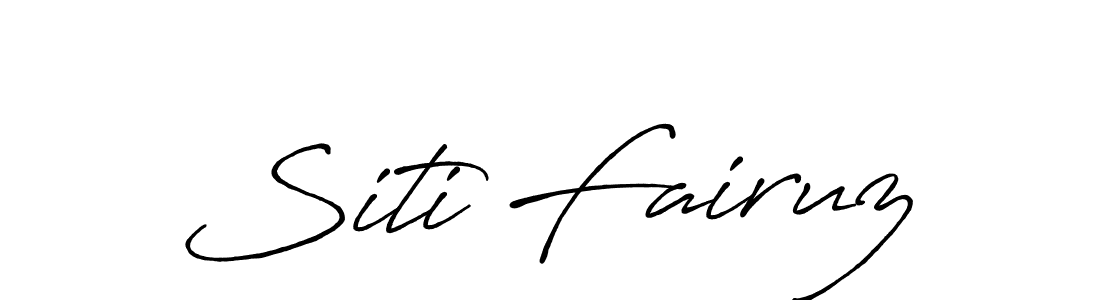 Siti Fairuz stylish signature style. Best Handwritten Sign (Antro_Vectra_Bolder) for my name. Handwritten Signature Collection Ideas for my name Siti Fairuz. Siti Fairuz signature style 7 images and pictures png