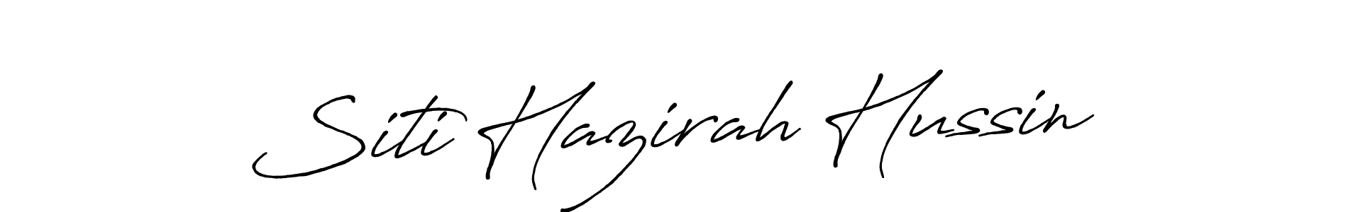 Create a beautiful signature design for name Siti Hazirah Hussin. With this signature (Antro_Vectra_Bolder) fonts, you can make a handwritten signature for free. Siti Hazirah Hussin signature style 7 images and pictures png