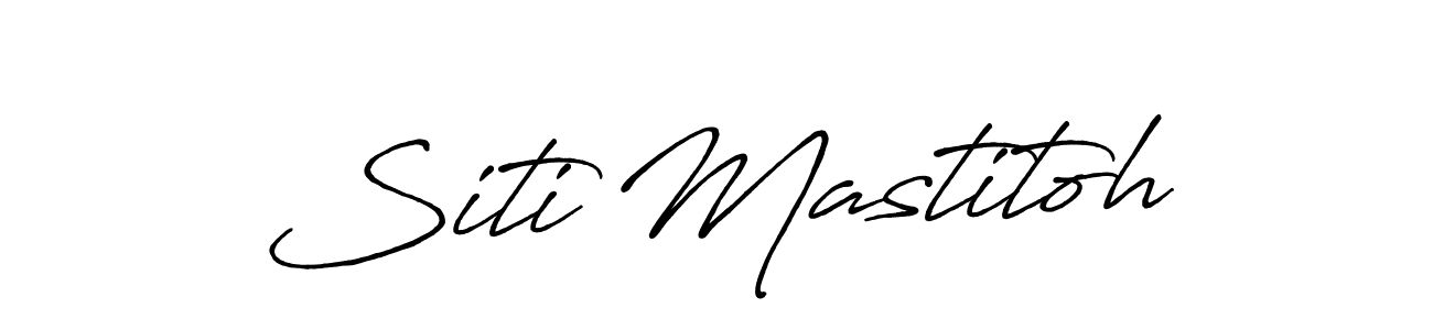 if you are searching for the best signature style for your name Siti Mastitoh. so please give up your signature search. here we have designed multiple signature styles  using Antro_Vectra_Bolder. Siti Mastitoh signature style 7 images and pictures png
