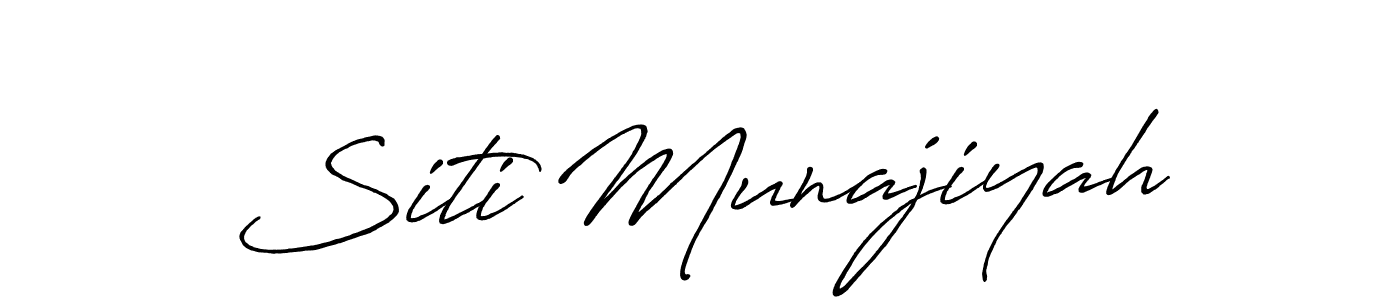 Also we have Siti Munajiyah name is the best signature style. Create professional handwritten signature collection using Antro_Vectra_Bolder autograph style. Siti Munajiyah signature style 7 images and pictures png