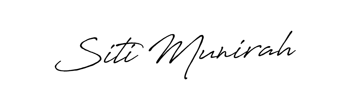 It looks lik you need a new signature style for name Siti Munirah. Design unique handwritten (Antro_Vectra_Bolder) signature with our free signature maker in just a few clicks. Siti Munirah signature style 7 images and pictures png