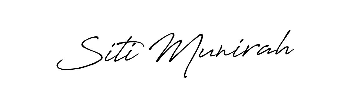 You can use this online signature creator to create a handwritten signature for the name Siti Munirah. This is the best online autograph maker. Siti Munirah signature style 7 images and pictures png