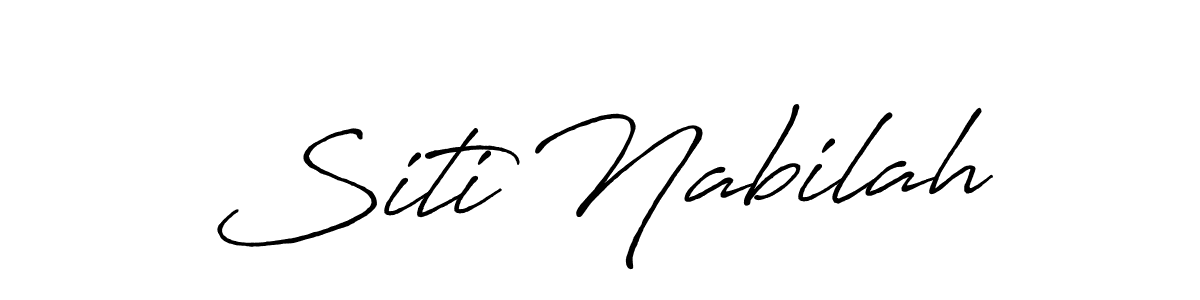 if you are searching for the best signature style for your name Siti Nabilah. so please give up your signature search. here we have designed multiple signature styles  using Antro_Vectra_Bolder. Siti Nabilah signature style 7 images and pictures png