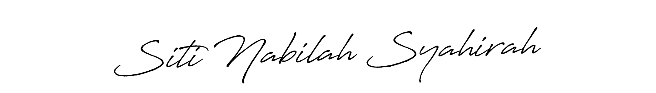 Use a signature maker to create a handwritten signature online. With this signature software, you can design (Antro_Vectra_Bolder) your own signature for name Siti Nabilah Syahirah. Siti Nabilah Syahirah signature style 7 images and pictures png