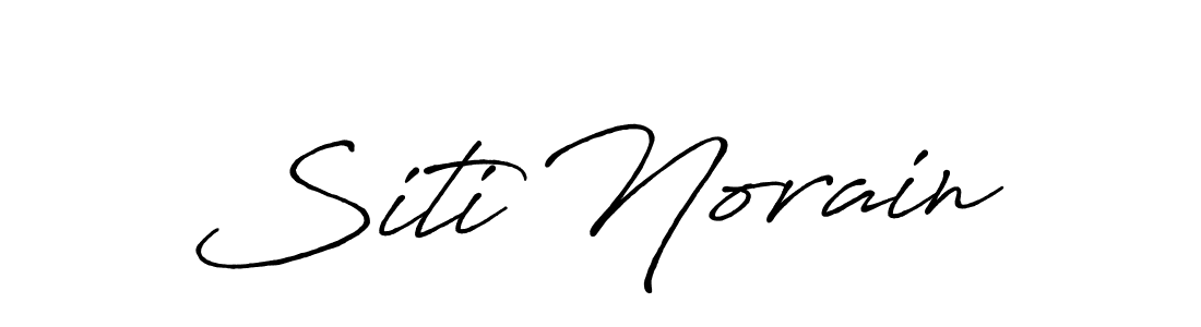 Siti Norain stylish signature style. Best Handwritten Sign (Antro_Vectra_Bolder) for my name. Handwritten Signature Collection Ideas for my name Siti Norain. Siti Norain signature style 7 images and pictures png