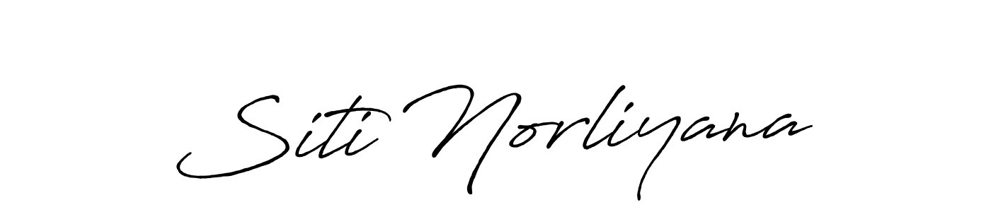 How to make Siti Norliyana name signature. Use Antro_Vectra_Bolder style for creating short signs online. This is the latest handwritten sign. Siti Norliyana signature style 7 images and pictures png