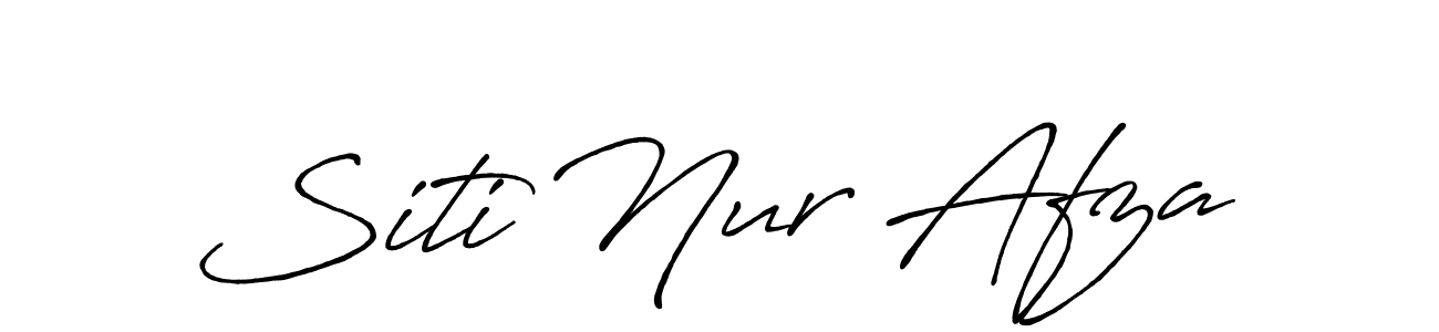 Use a signature maker to create a handwritten signature online. With this signature software, you can design (Antro_Vectra_Bolder) your own signature for name Siti Nur Afza. Siti Nur Afza signature style 7 images and pictures png